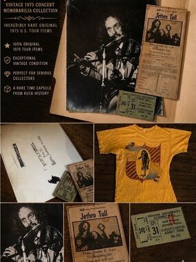 Vintage 1975 Jethro Tull Memorabilia Collection